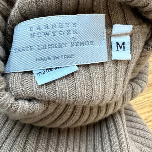 James Perse for Barney's Tan Cashmere Turtleneck Medium - Picture 2 of 6